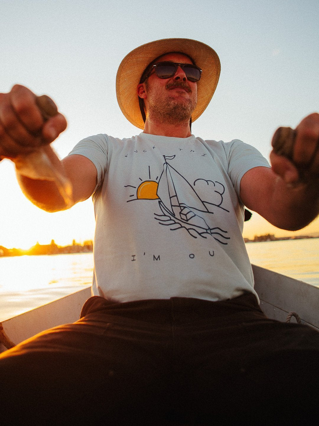 Sailboat Unisex Tee Light Blue-Culk