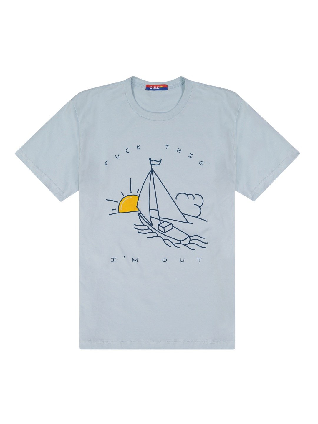 Sailboat Unisex Tee Light Blue-Culk