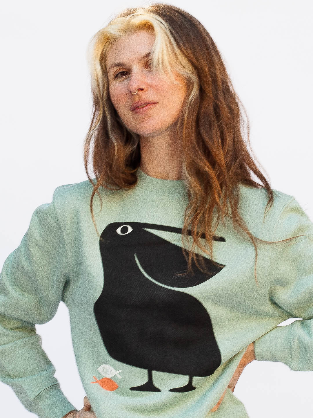Salty Boi Crewneck Sea Foam by Orlie K.-Culk