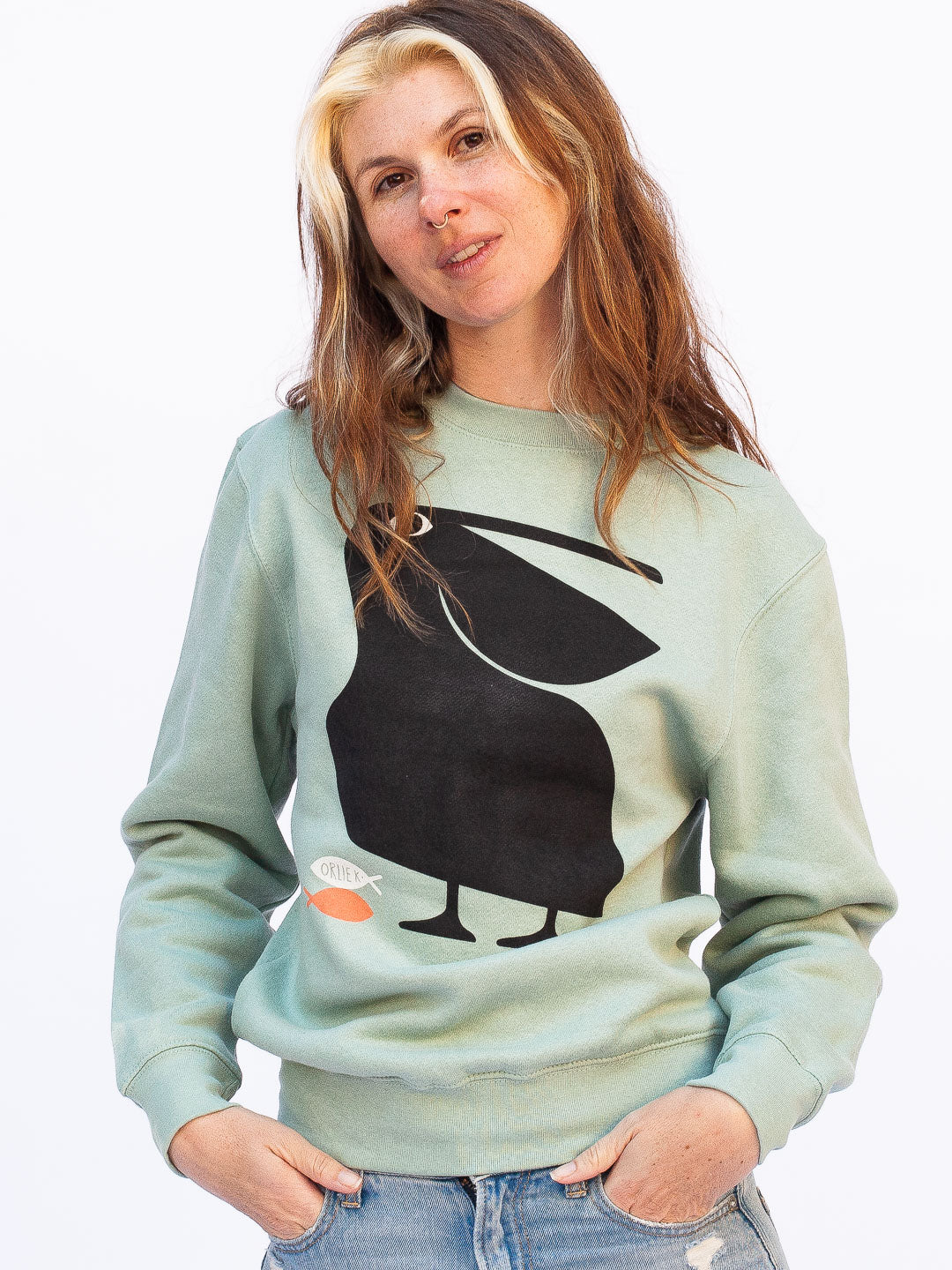 Salty Boi Crewneck Sea Foam by Orlie K.-Culk