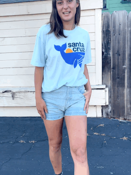 Santa Cruz Whale Tee Light Blue-Culk