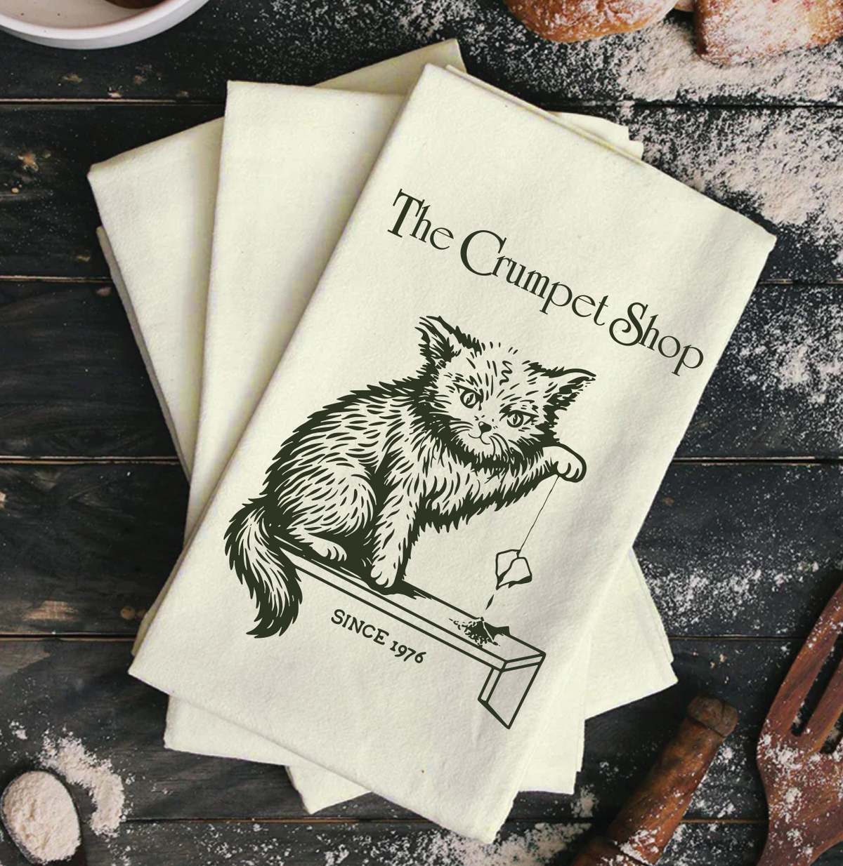 Crumpet Shop Tea Towel