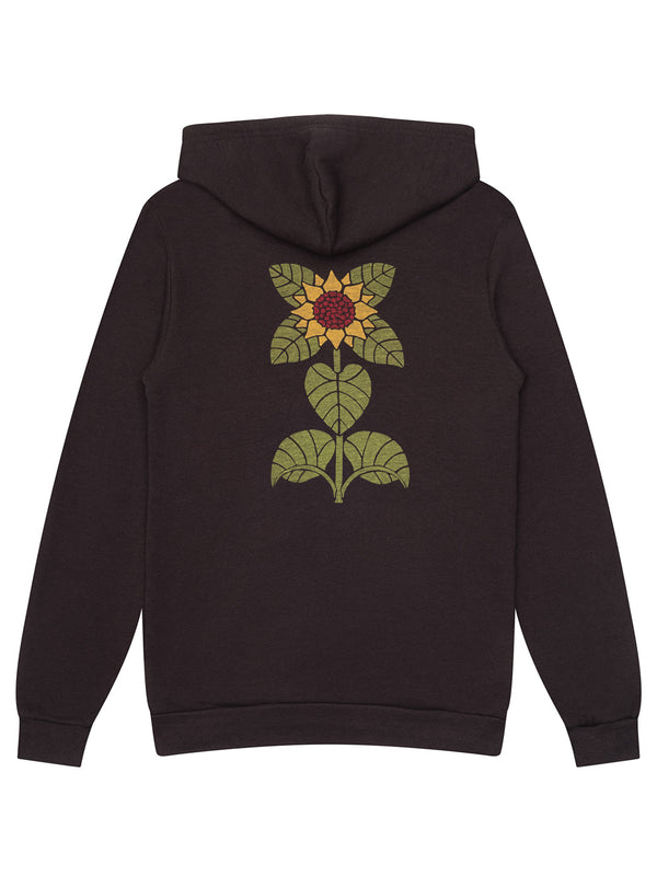 Sunflower Zip-up Hoodie Tri-Black - Culk Sunflower Zip-up Hoodie Tri-Black - Culk