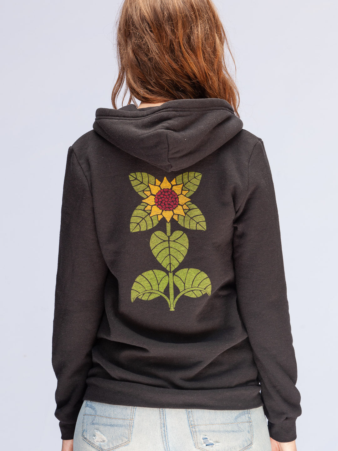 Sunflower Zip-up Hoodie Tri-Black-Culk
