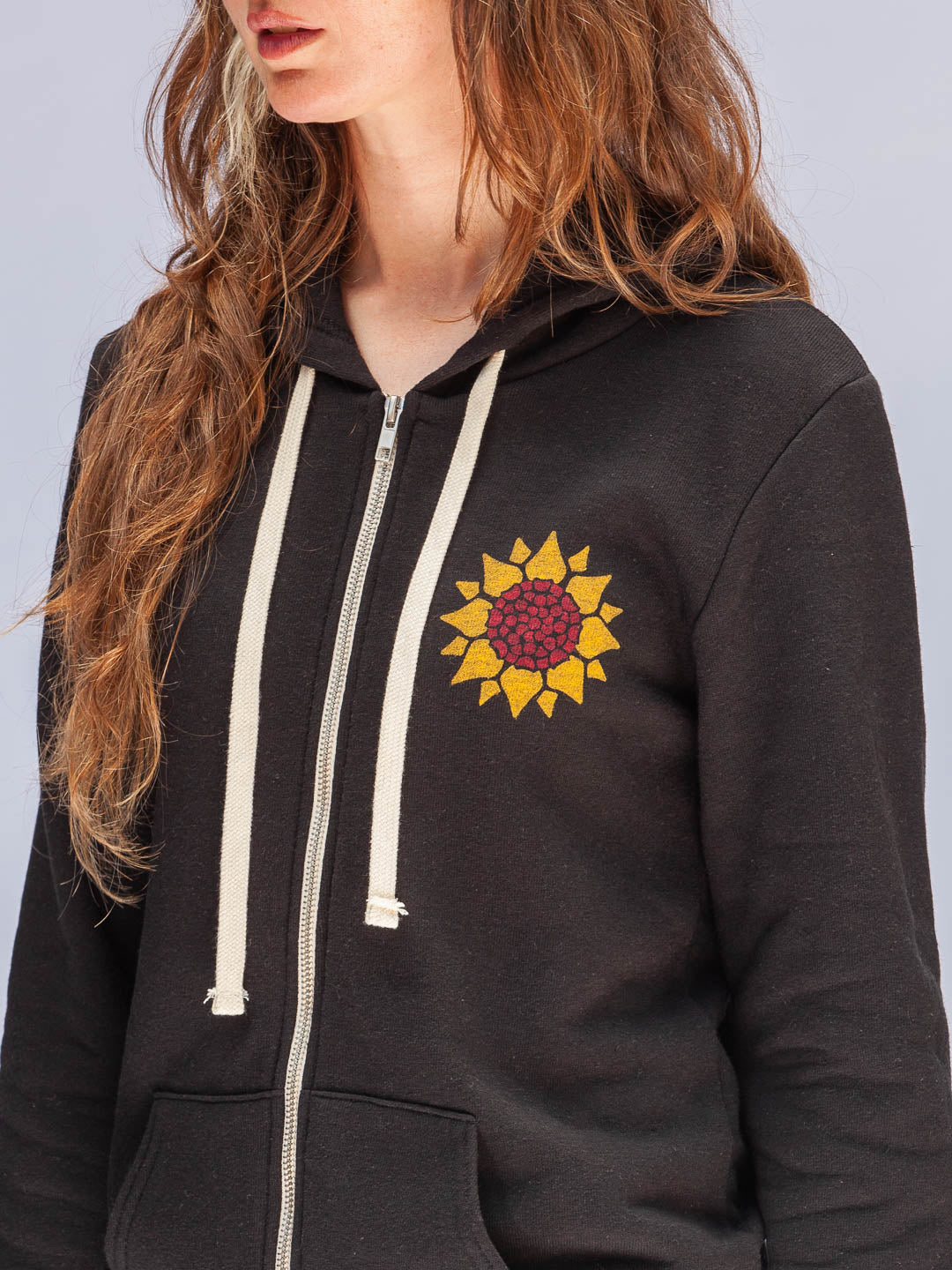 Sunflower Zip-up Hoodie Tri-Black-Culk