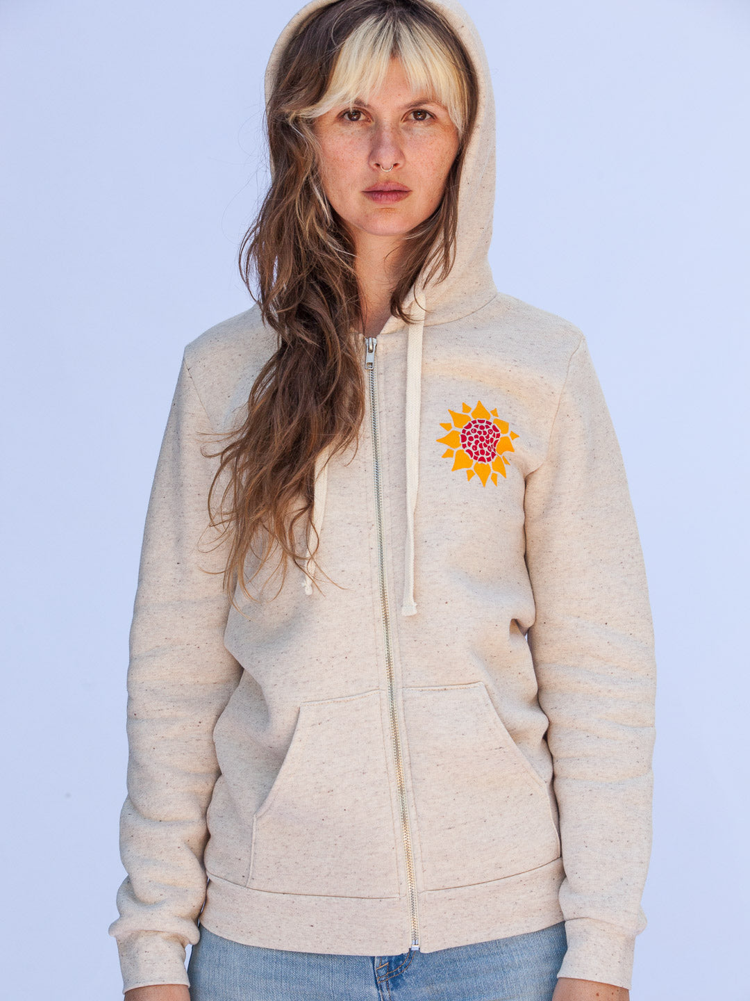 Sunflower Zip-up Hoodie Tri-Cream-Culk