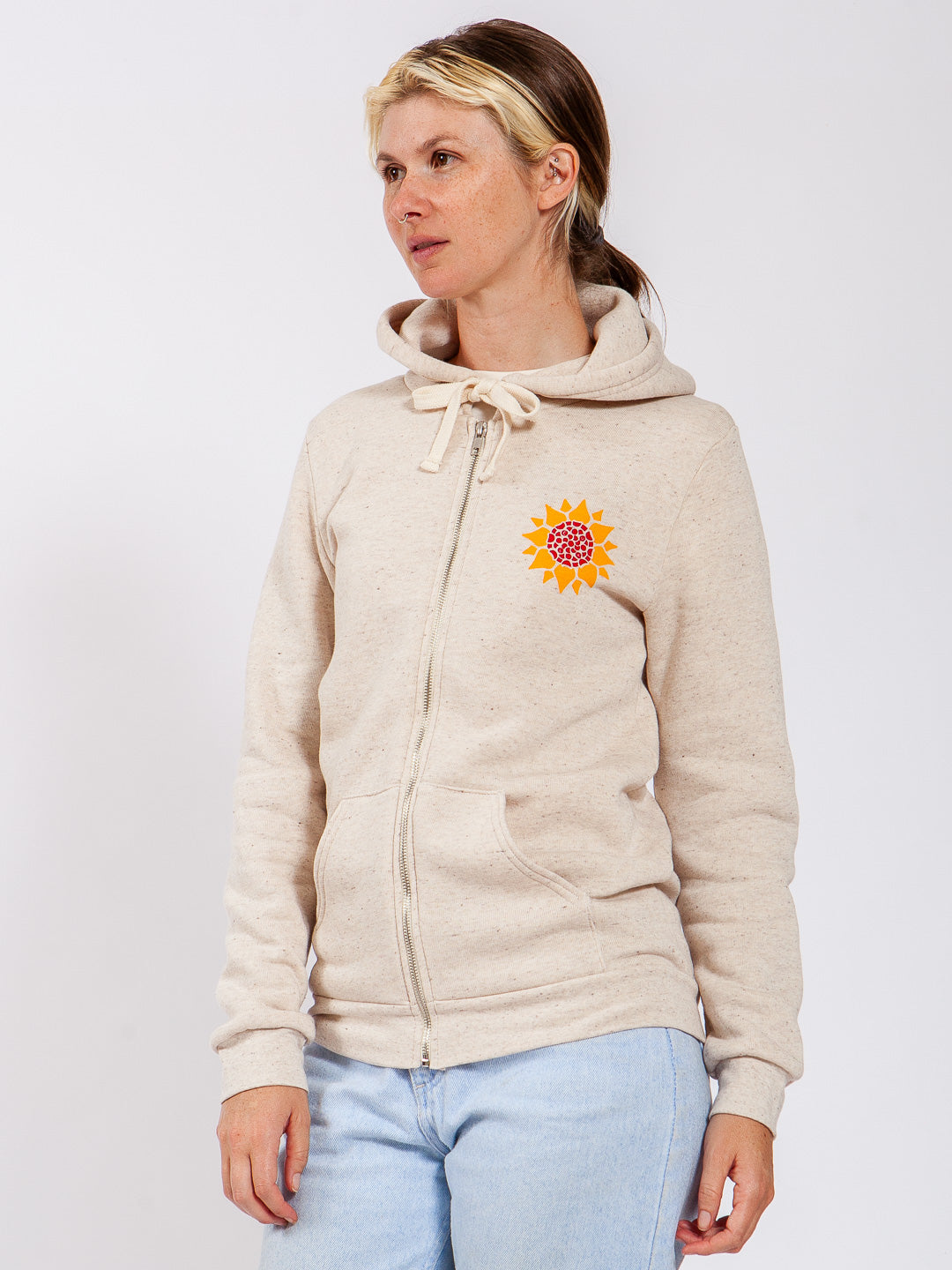 Sunflower Zip-up Hoodie Tri-Cream-Culk