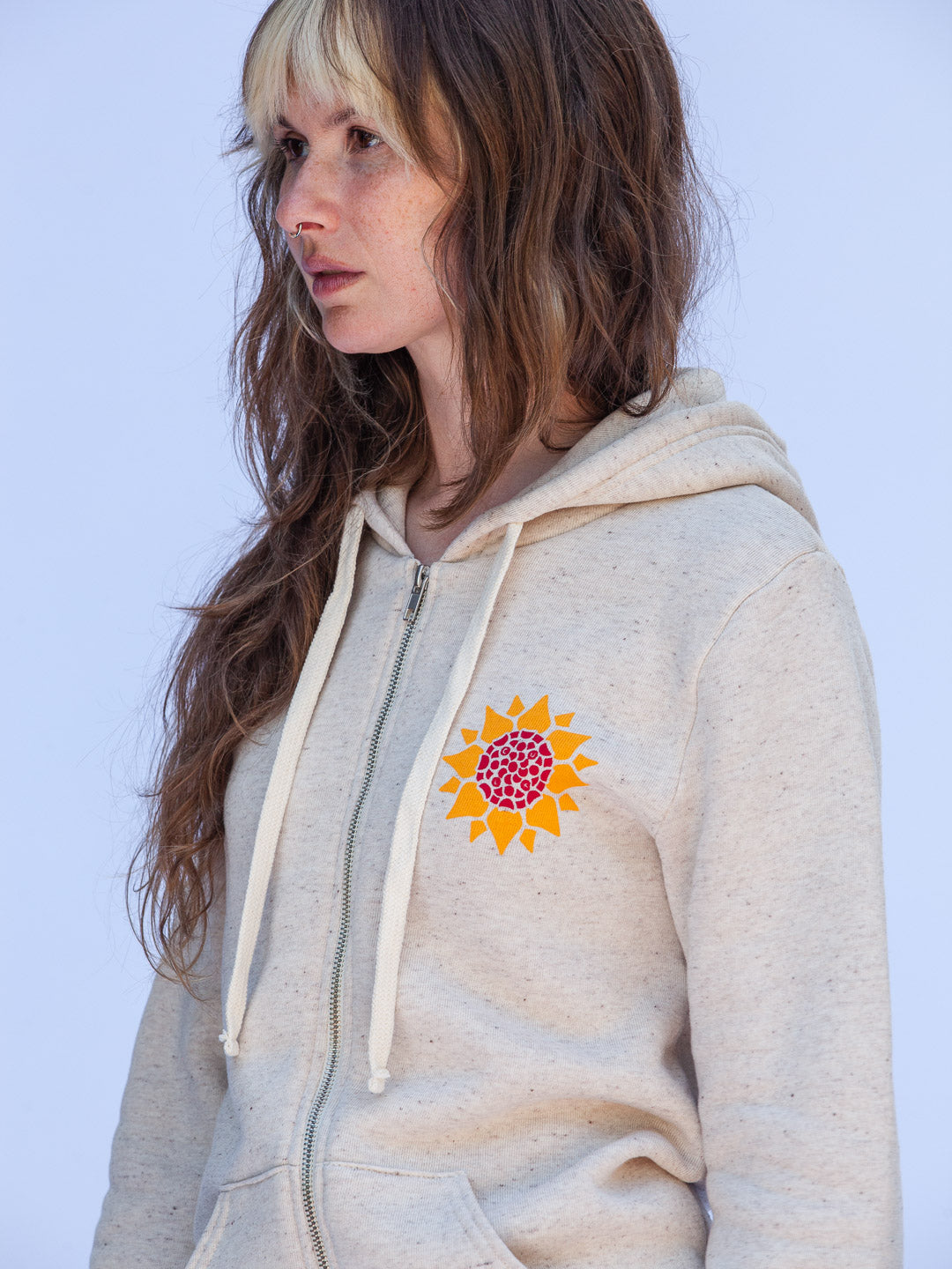Sunflower Zip-up Hoodie Tri-Cream-Culk