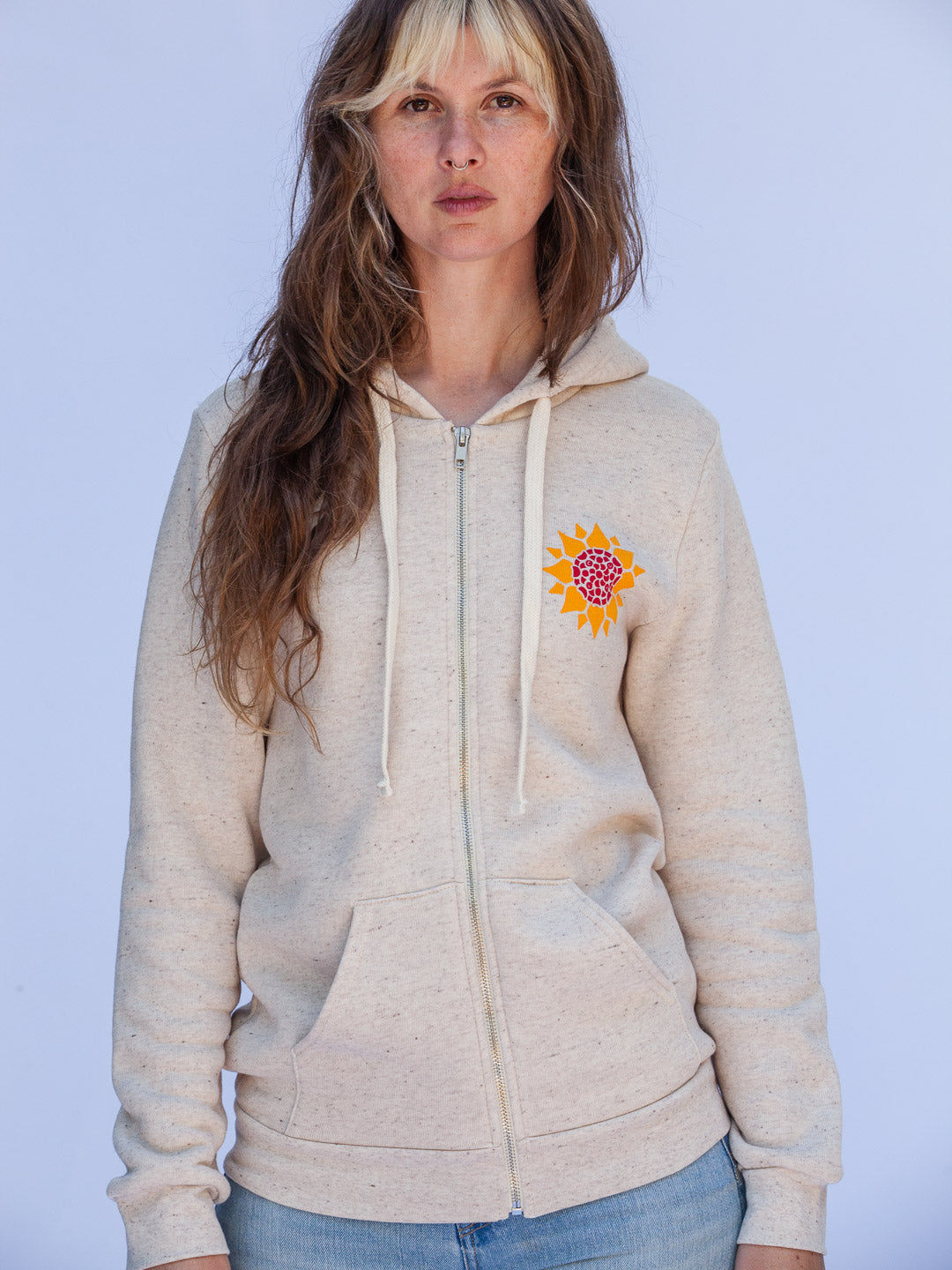 Sunflower Zip-up Hoodie Tri-Cream-Culk
