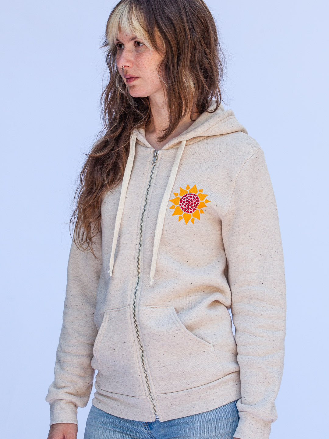 Sunflower Zip-up Hoodie Tri-Cream-Culk