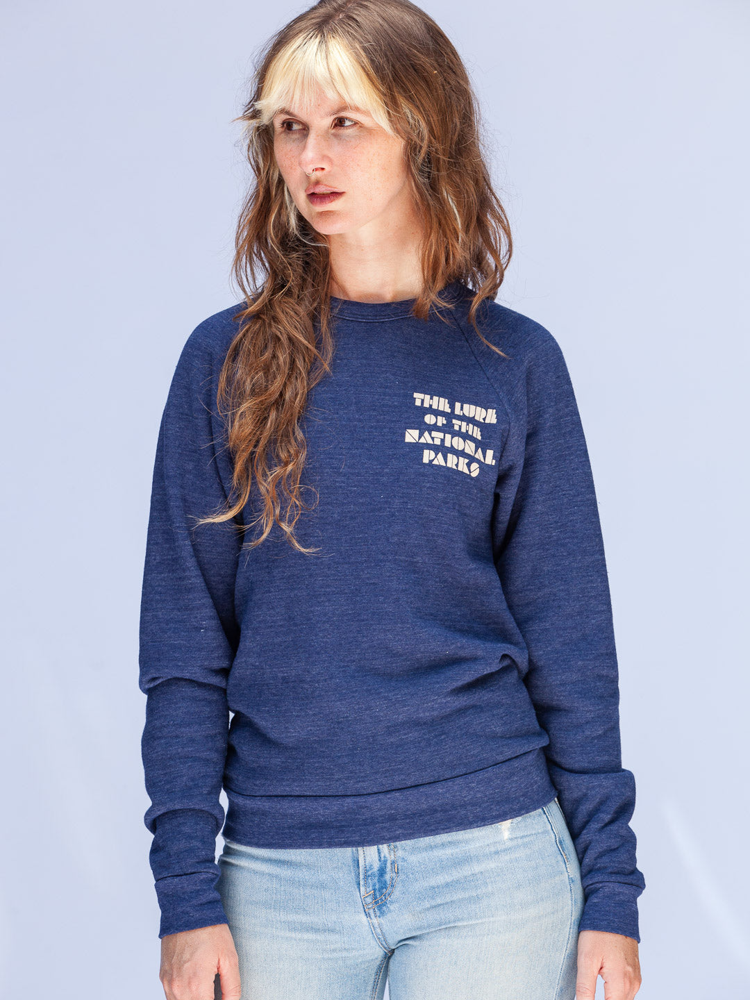 The Lure Of The National Parks Crewneck Tri-Navy-Culk