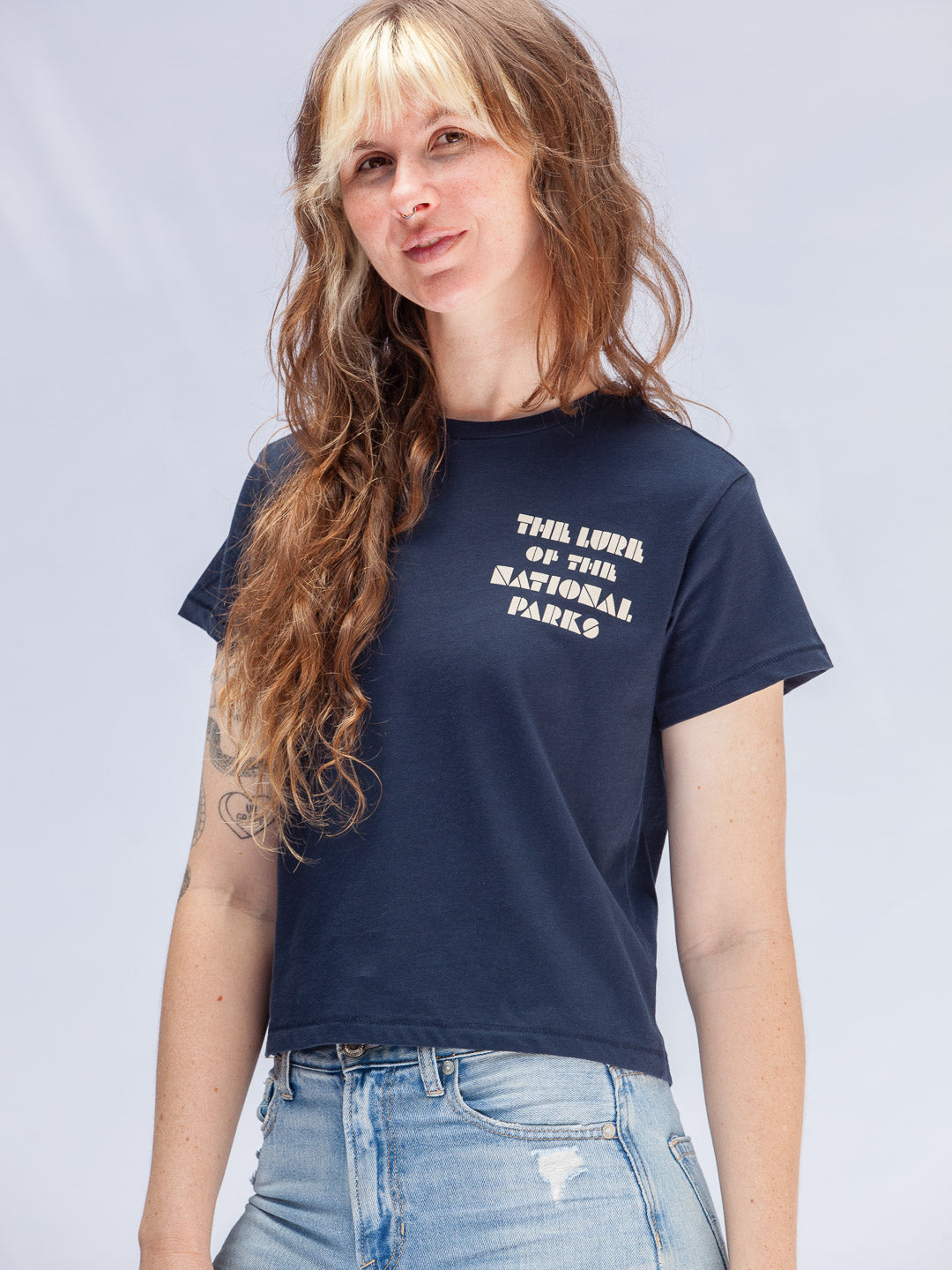 The Lure Of The National Parks Women's Tee Navy-Culk