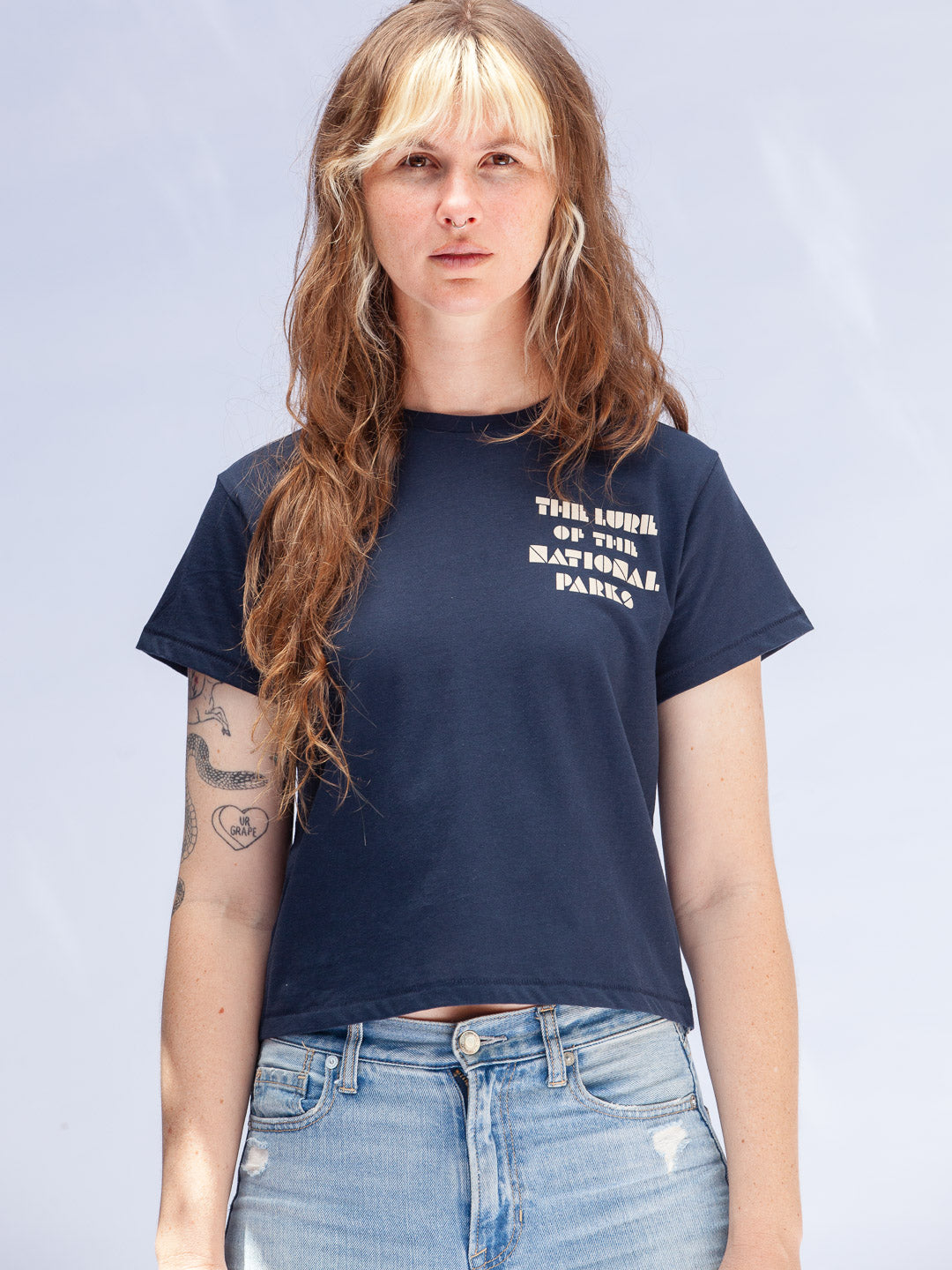 The Lure Of The National Parks Women's Tee Navy-Culk