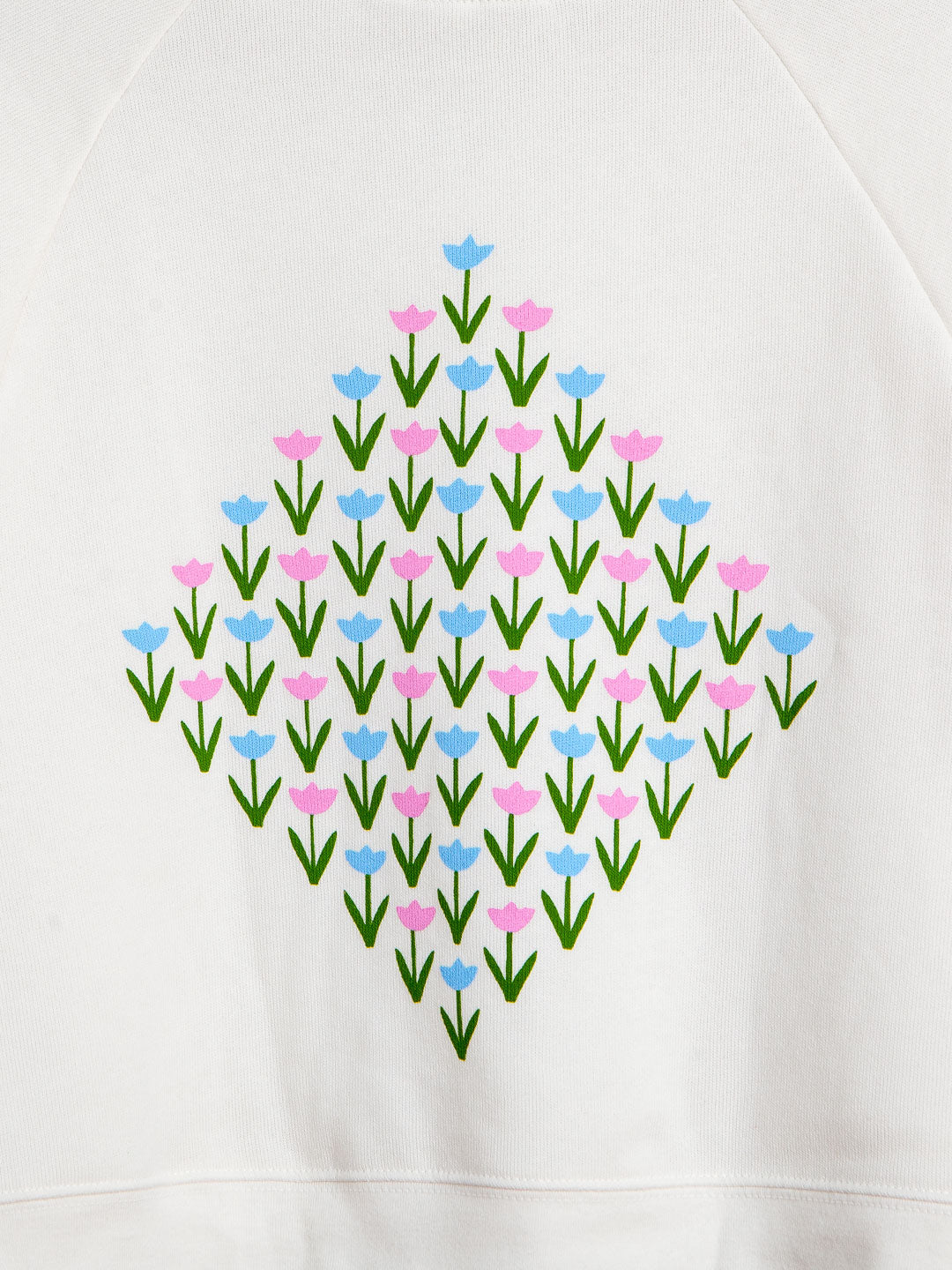 Tulips Women's Cropped Crewneck Cream-Culk