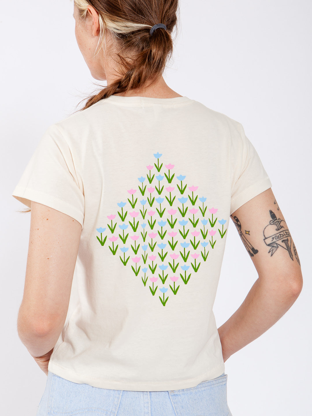 Tulips Women's Tee Cream-Culk