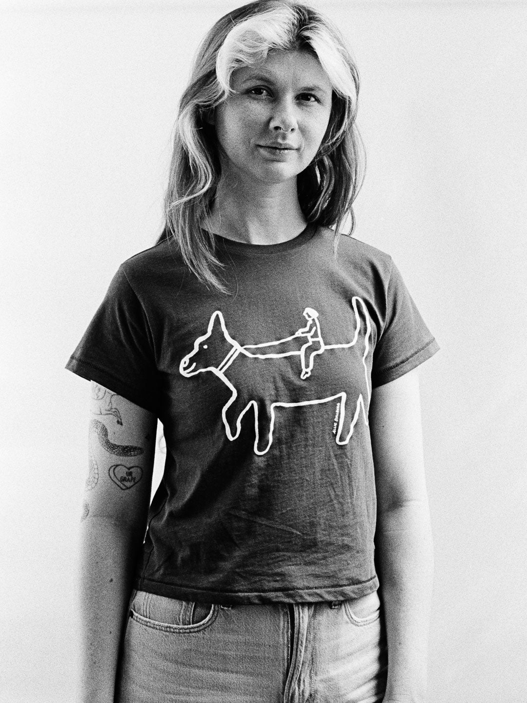 Dog Rider Women's Tee Black by Allie Sullberg