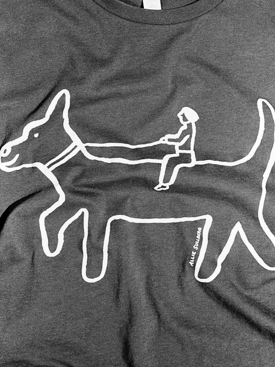 Dog Rider Women's Tee Black by Allie Sullberg