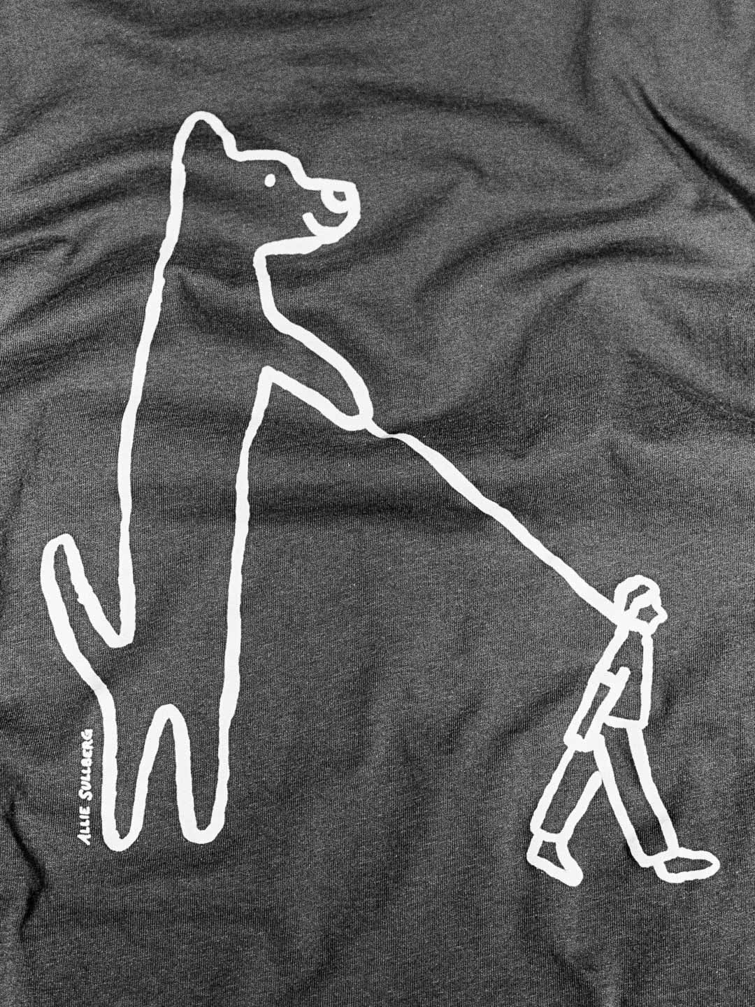 Dog Walker Women's Tee Black by Allie Sullberg