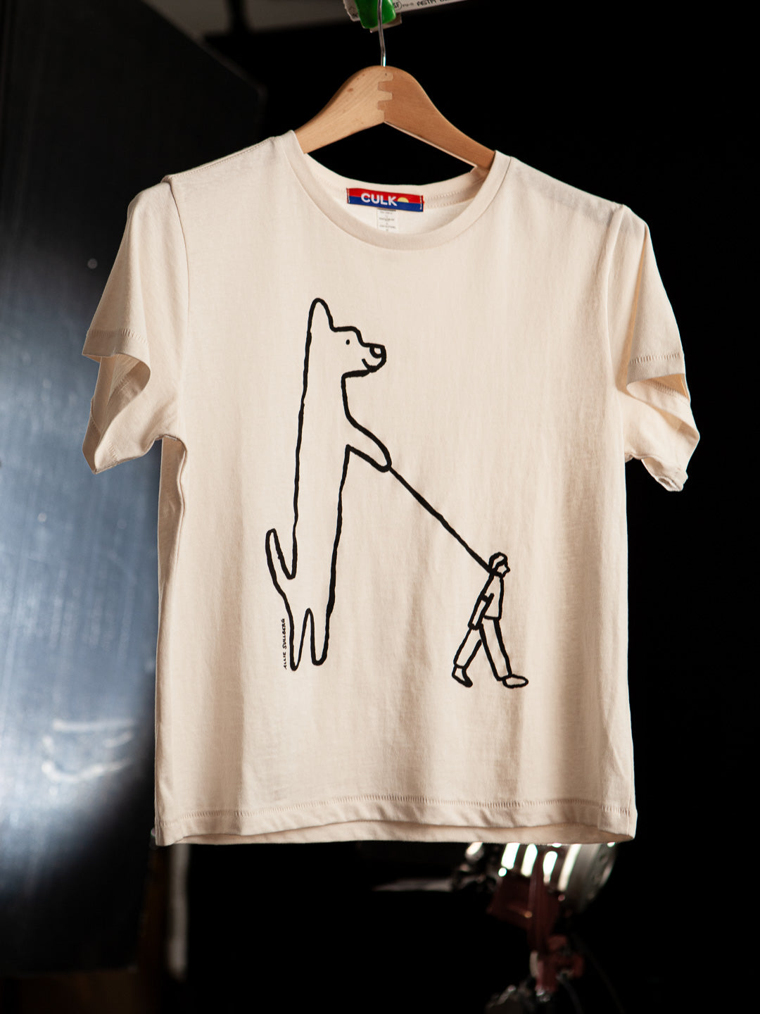 Dog Walker Women's Tee Cream by Allie Sullberg