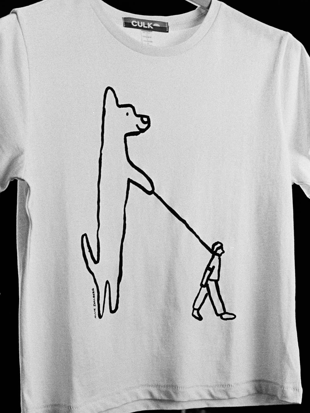 Dog Walker Women's Tee Cream by Allie Sullberg