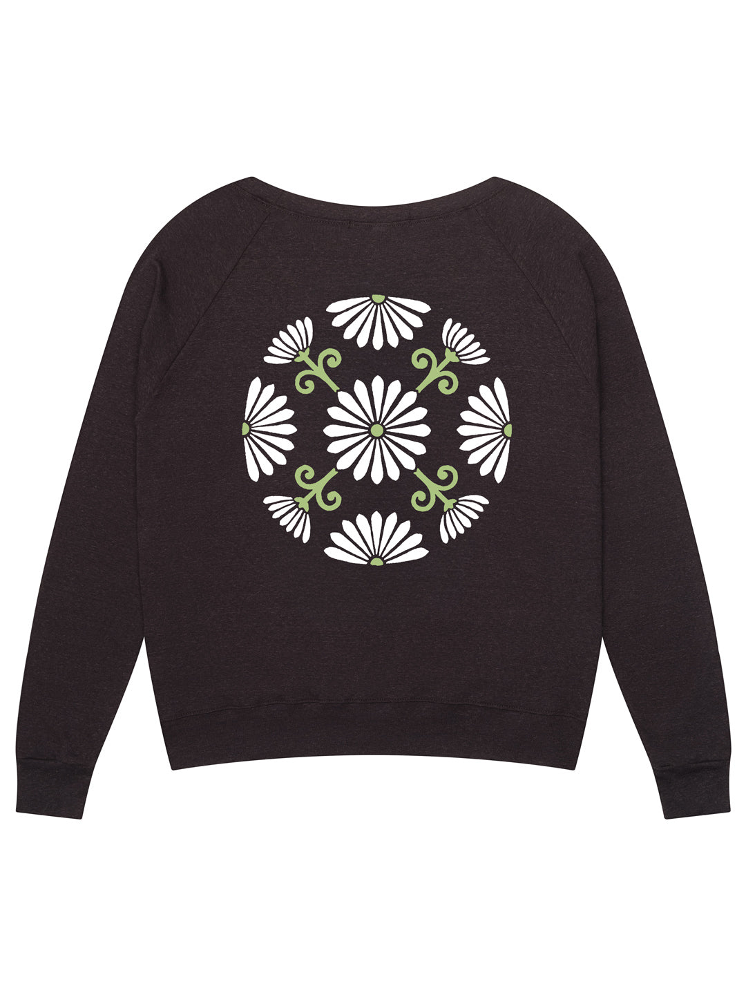 Garden Wheel Women's Raglan Pullover Tri-Black