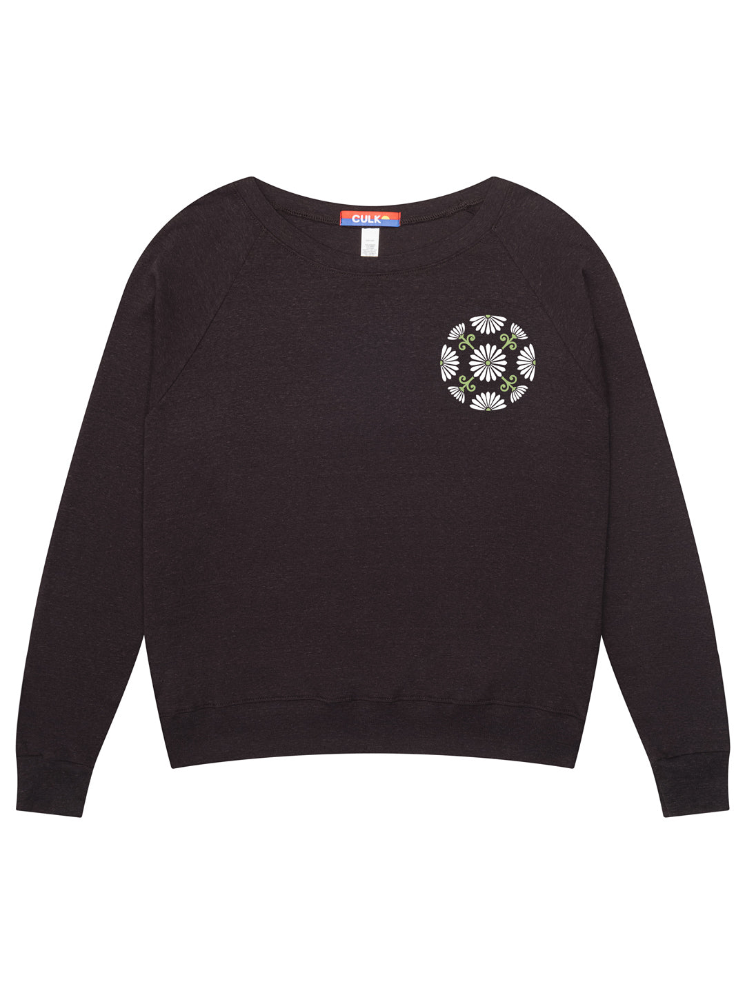 Garden Wheel Women's Raglan Pullover Tri-Black