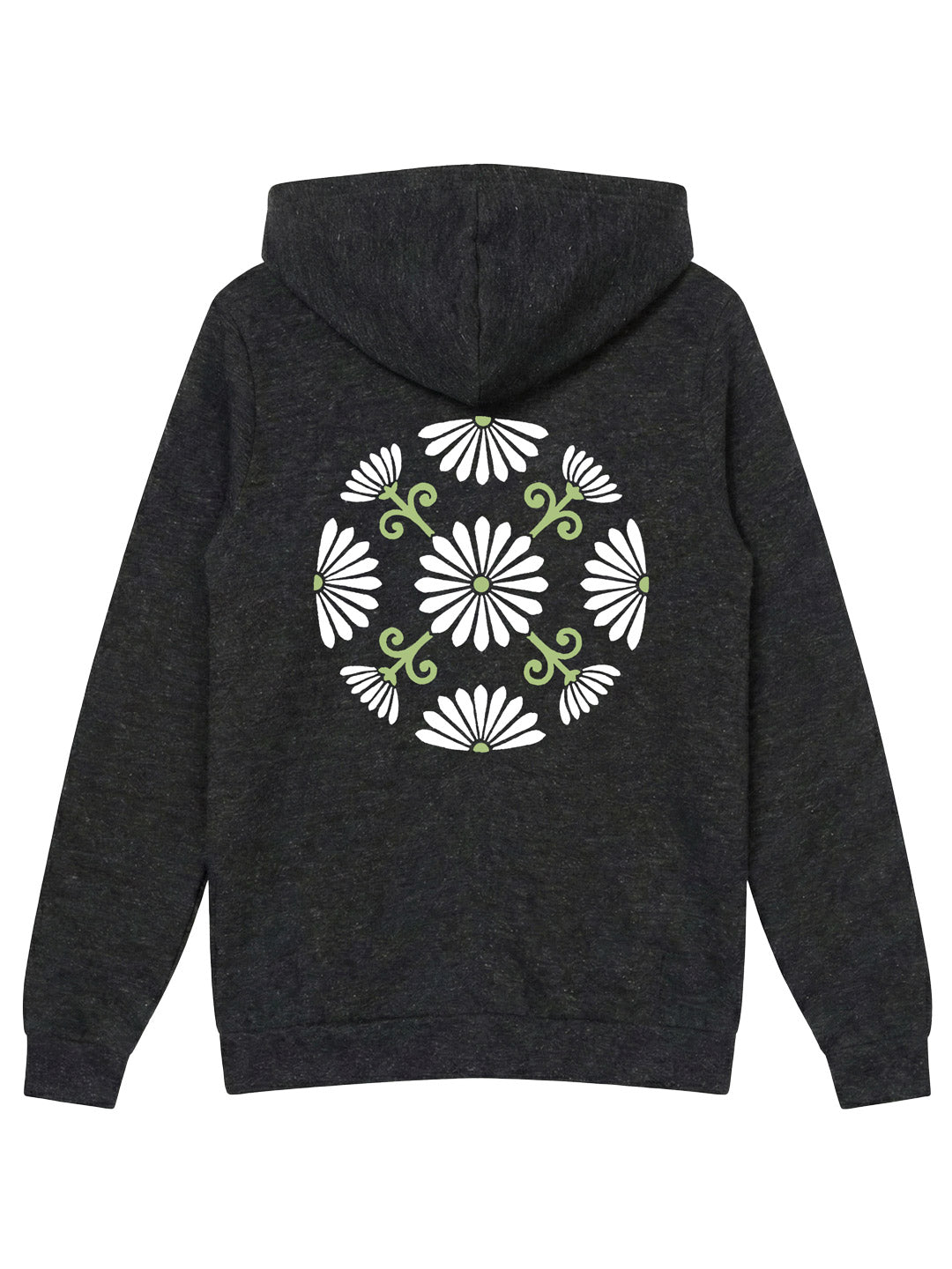 Garden Wheel Zip-up Hoodie Tri-Charcoal
