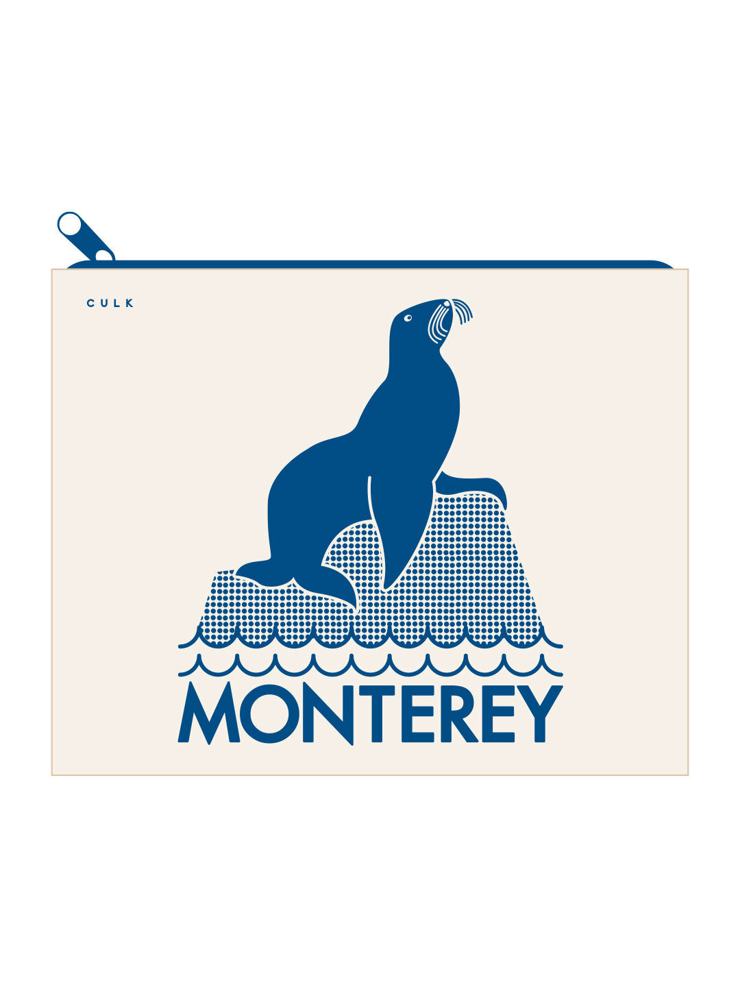 Monterey Seal Zipper Pouch Cream