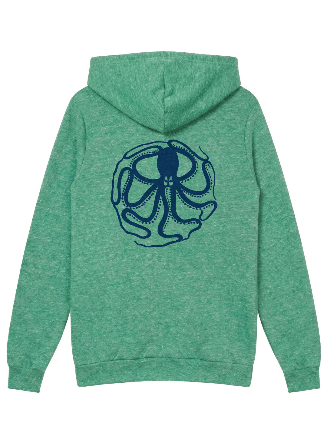 Octopus Zip-up Hoodie Tri-Green