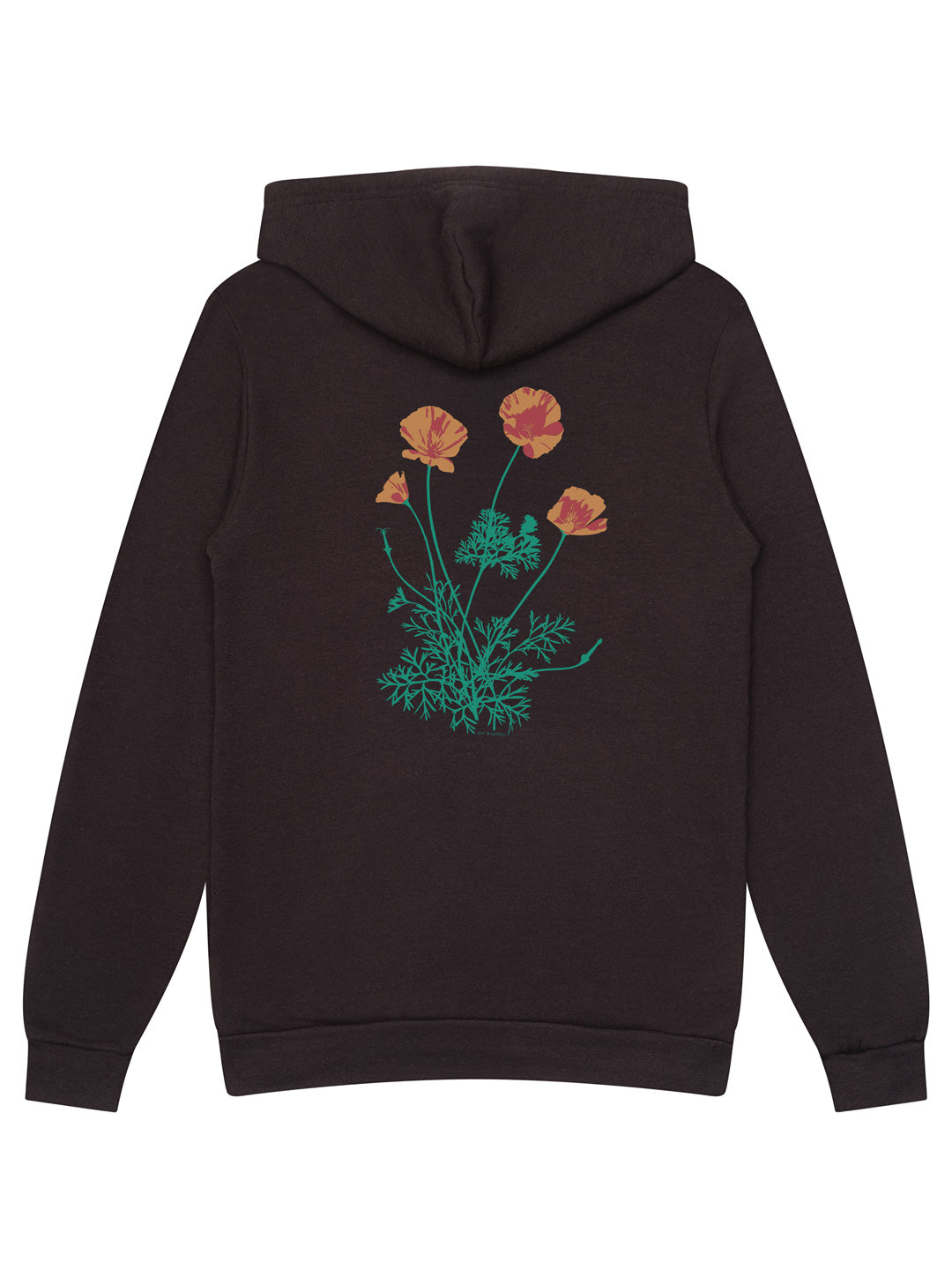 Poppy Zip-up Hoodie Tri-Black by Jen Kindell