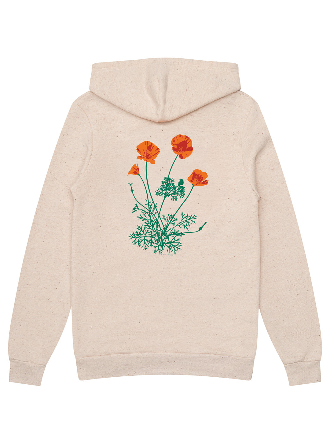 Poppy Zip-up Hoodie Tri-Cream by Jen Kindell