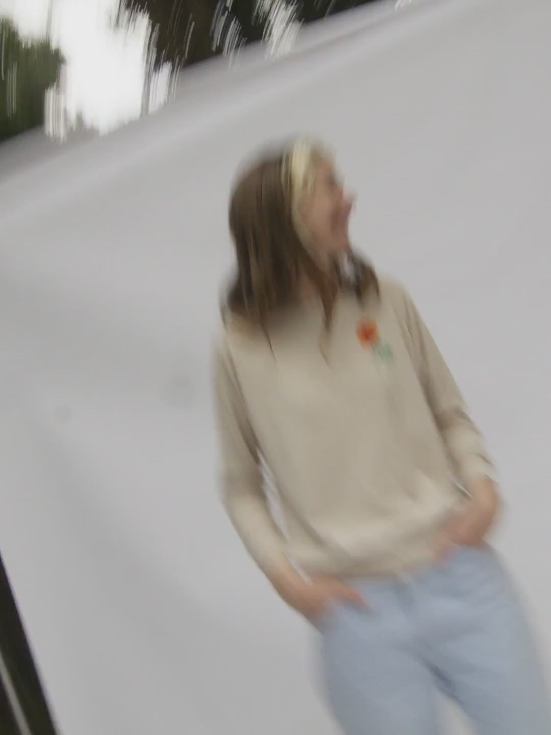 Poppy Women's Raglan Pullover Tri-Cream by Jen Kindell