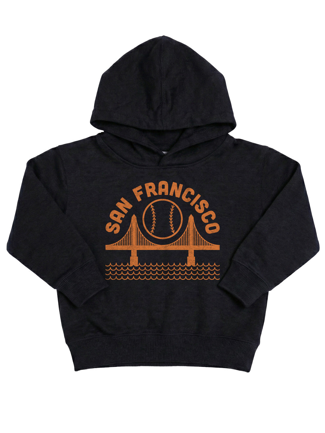 SF Baseball Toddler Hoodie Black