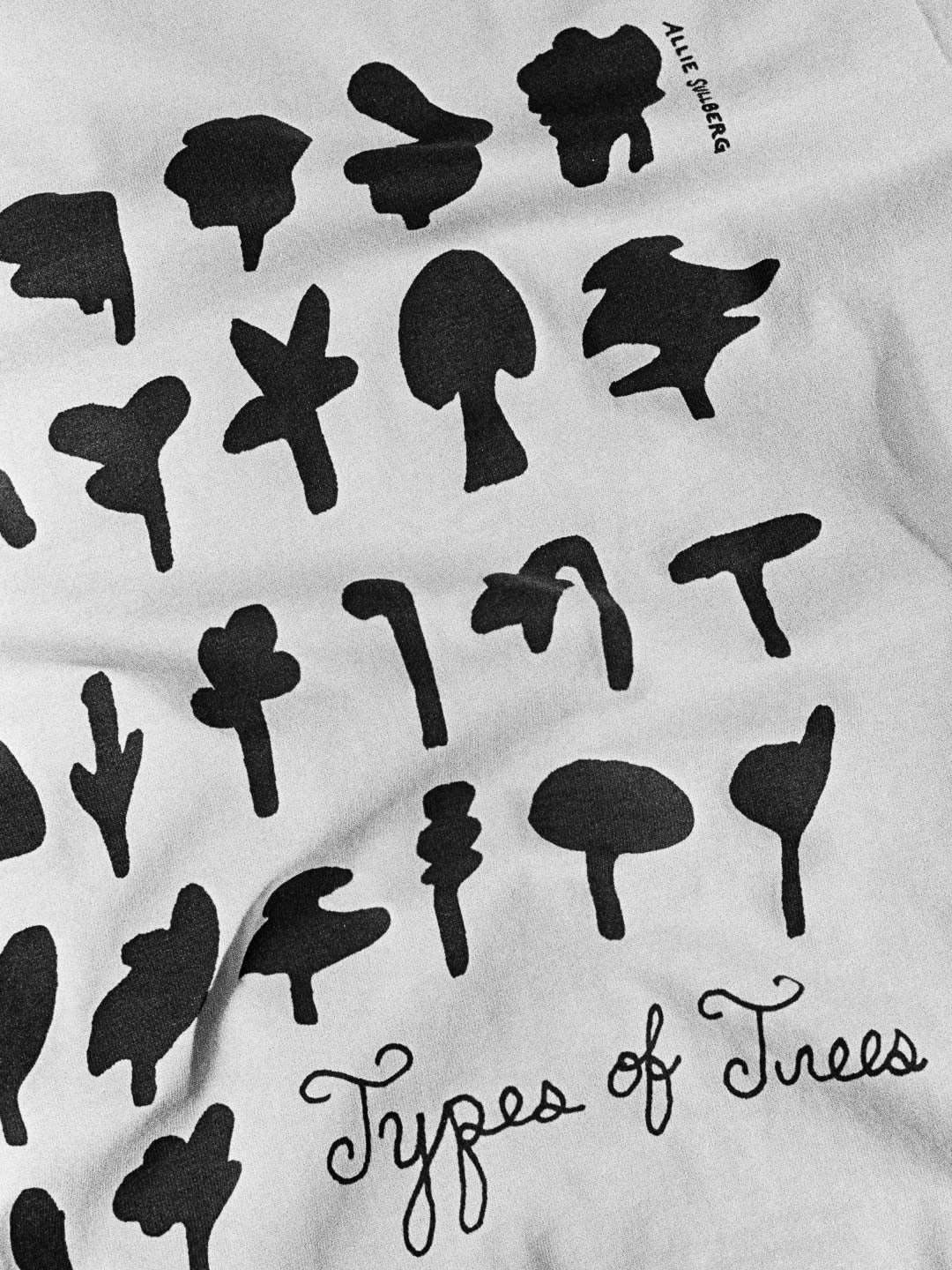 Types of Trees Women's Tee Cream by Allie Sullberg