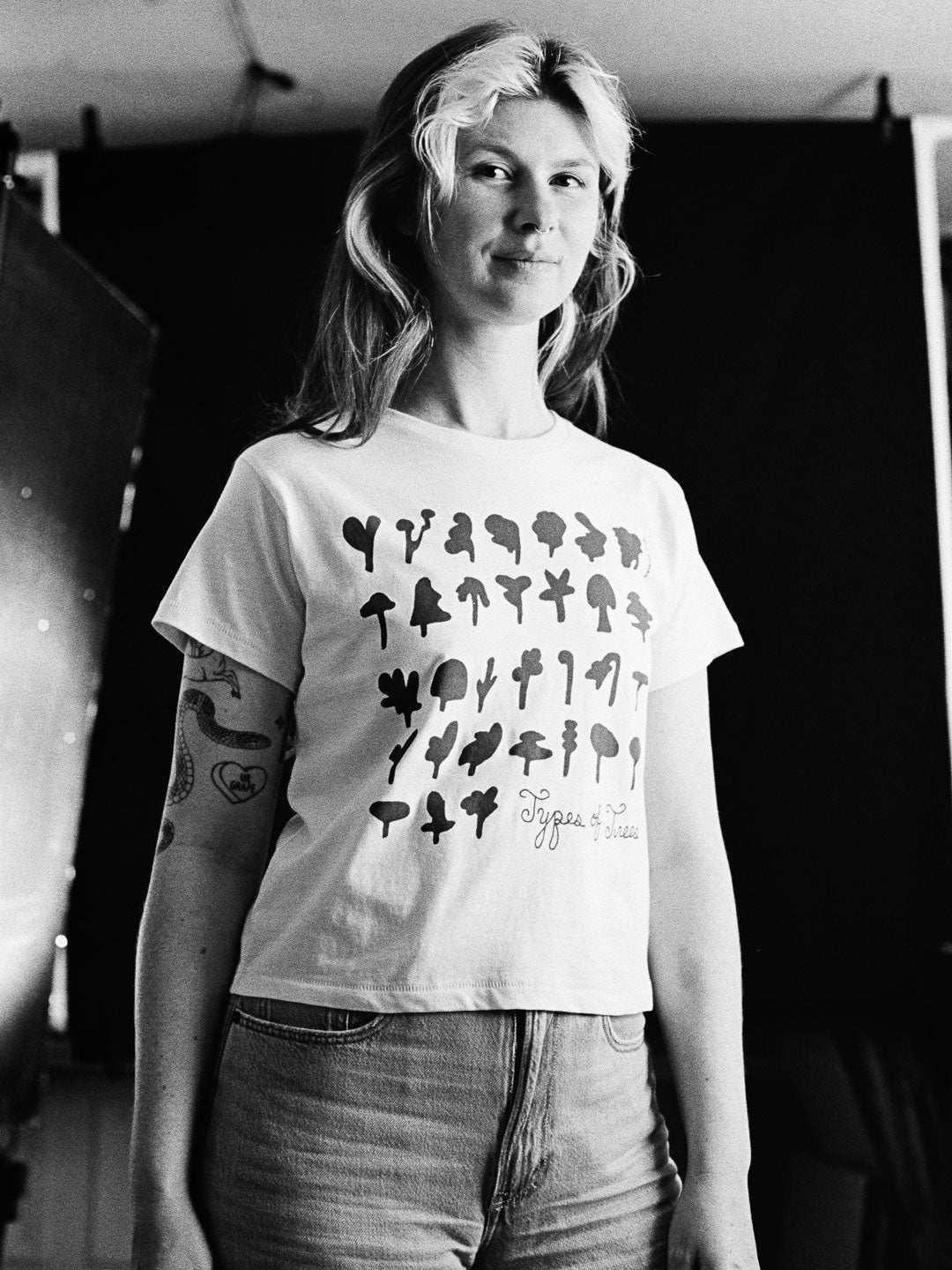 Types of Trees Women's Tee Cream by Allie Sullberg