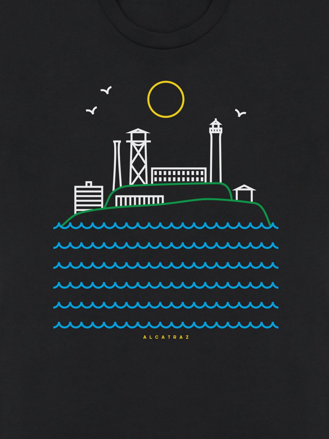 Alcatraz Tee Black-Culk