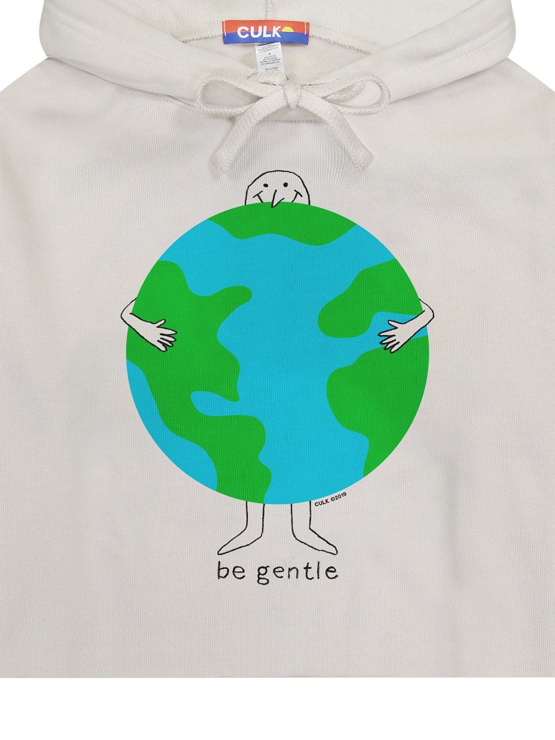 Be Gentle Women's Cropped Hoodie Cream-Culk