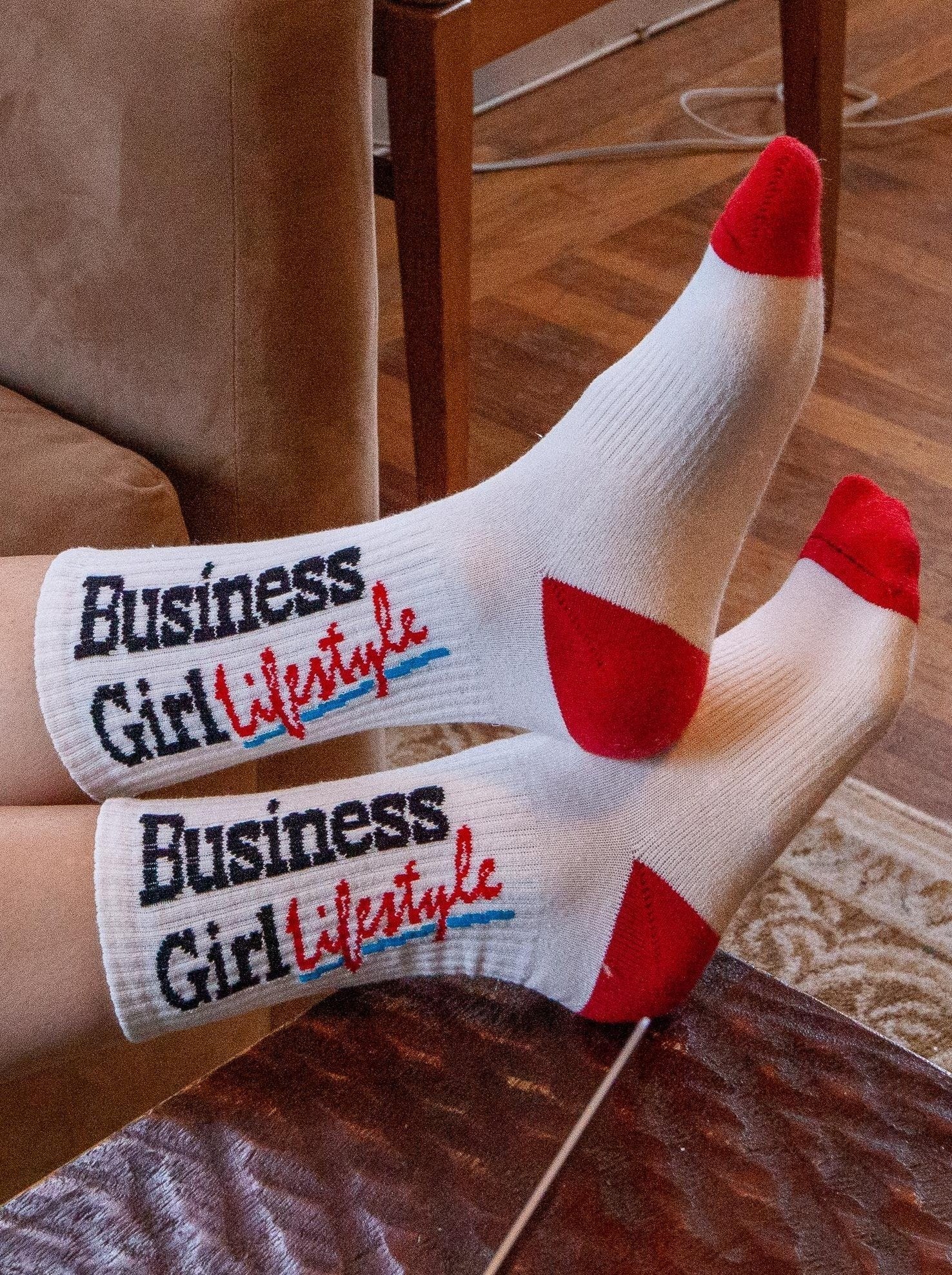 Business Girl Lifestyle Socks Off White-Culk
