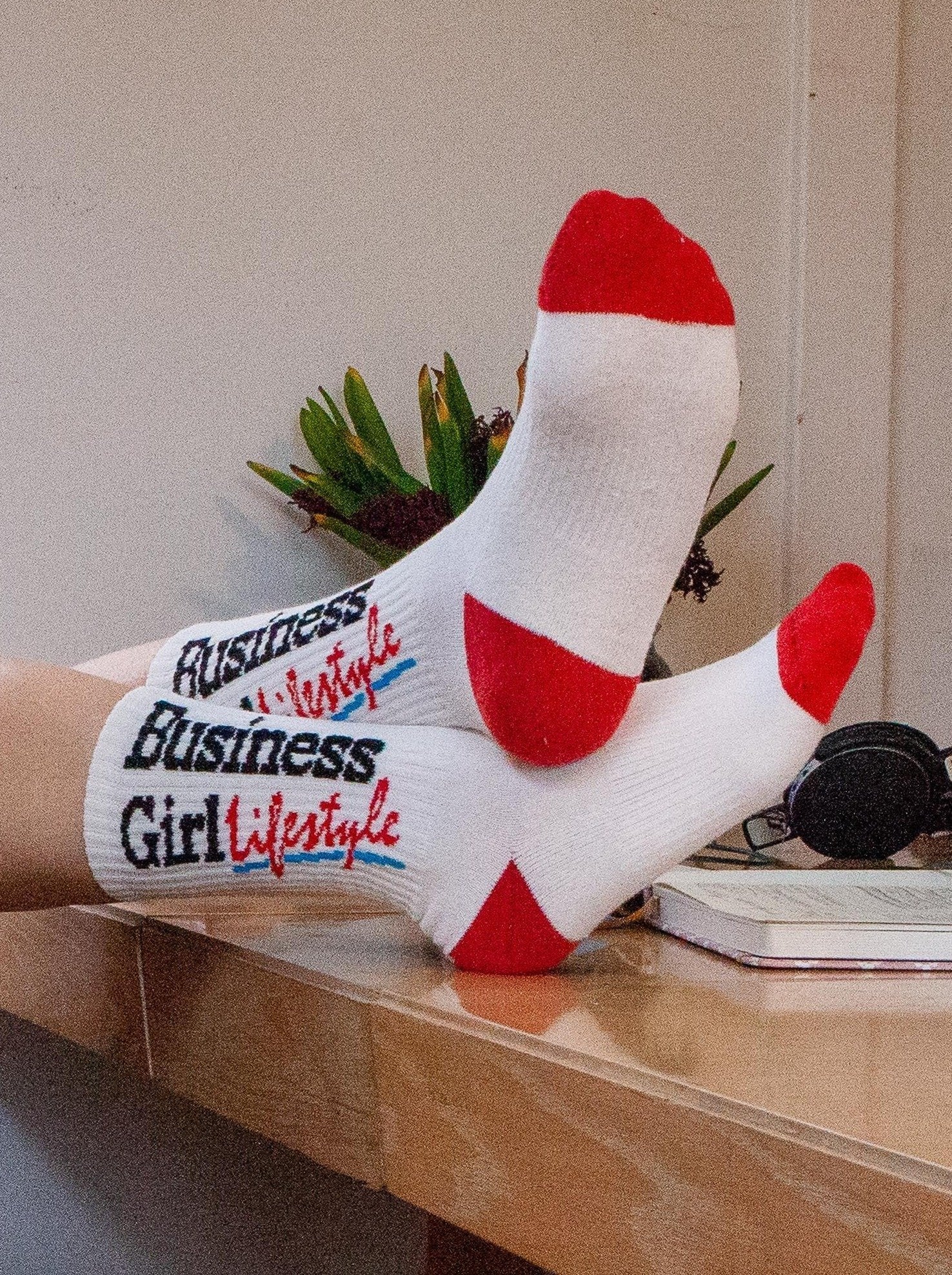 Business Girl Lifestyle Socks Off White-Culk
