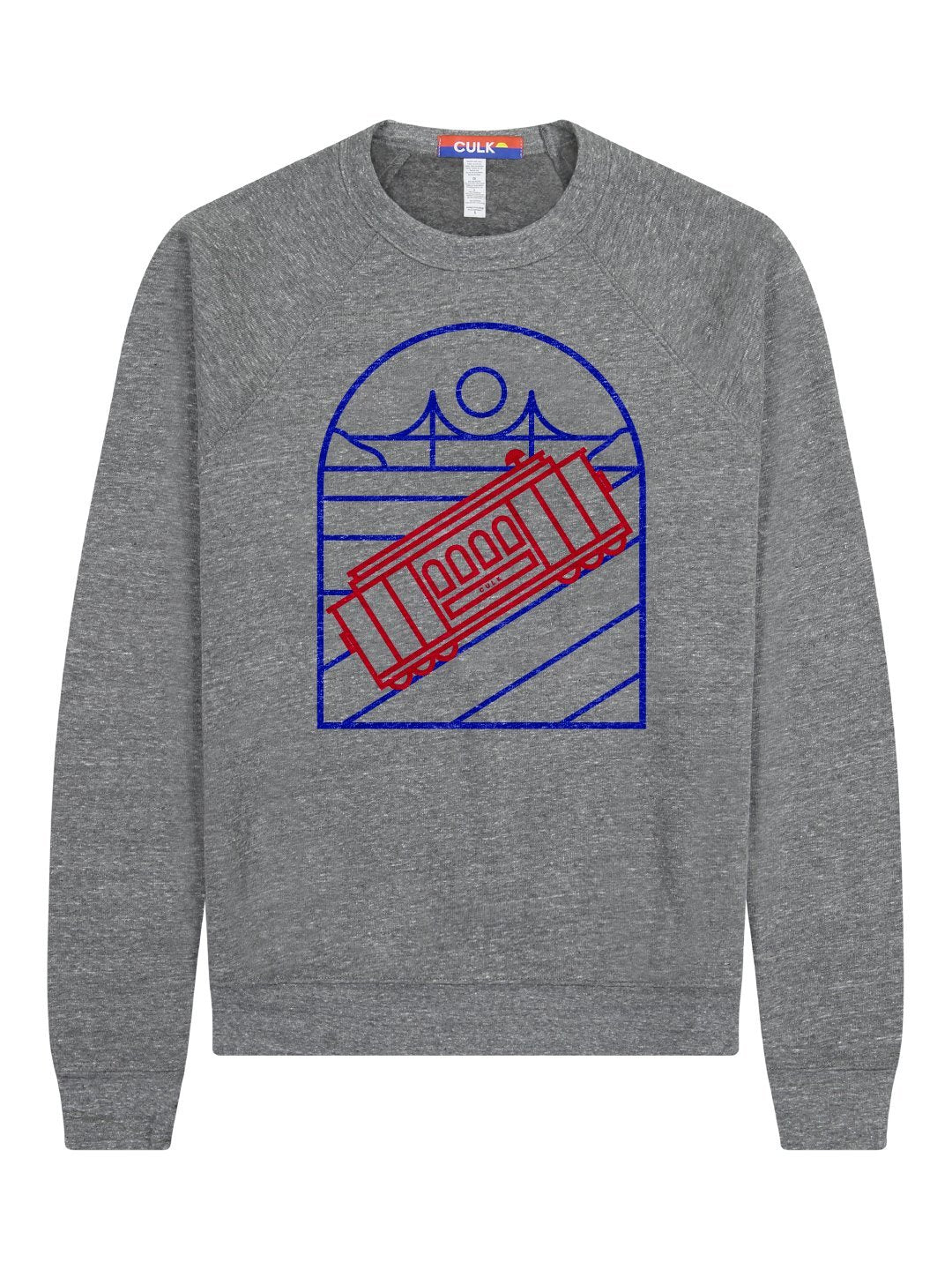 Cable Car Unisex Crewneck Sweatshirt Grey-Culk