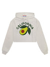 California Avocado Women&#39;s Cropped Hoodie Cream-Culk