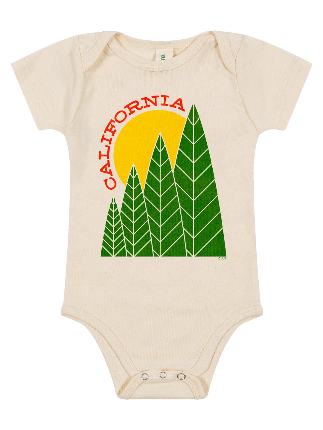 California Tree Sun Baby Onesie Cream-Culk