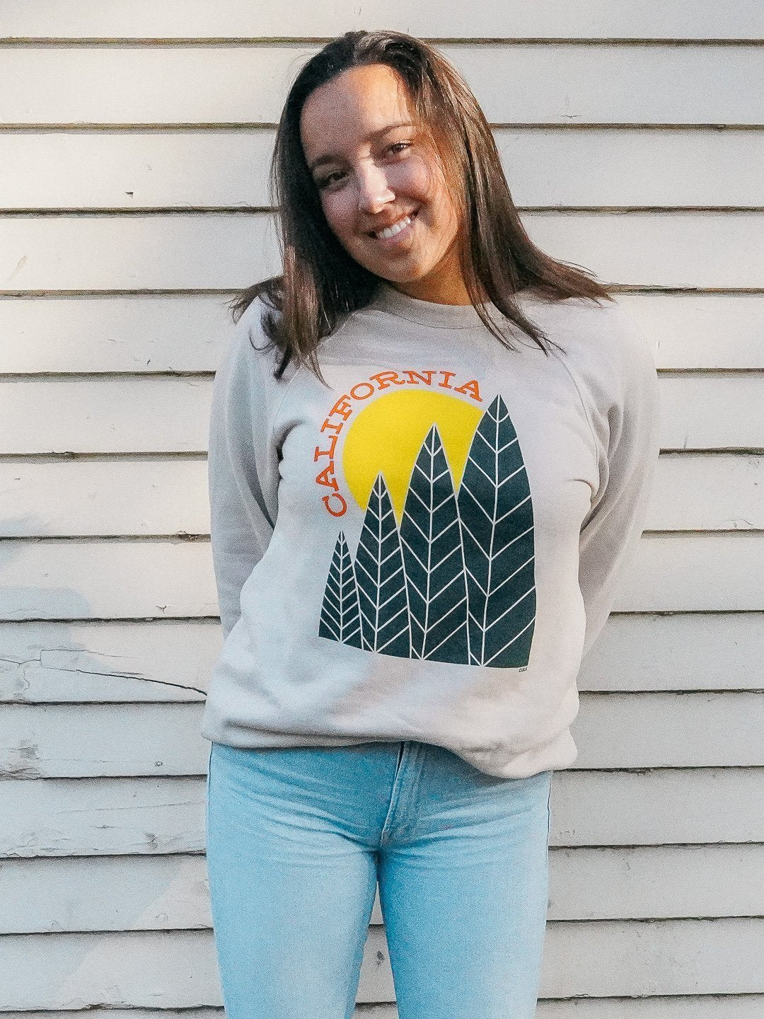 California Tree Sun Crewneck Cream-Culk