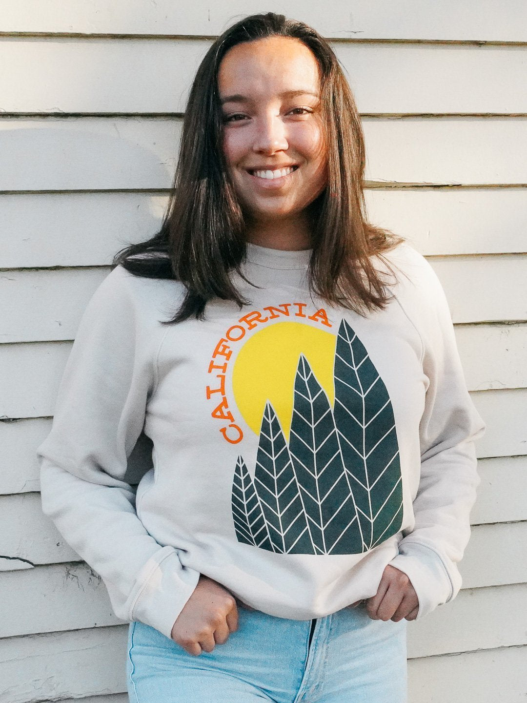 California Tree Sun Crewneck Cream-Culk