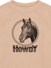 Howdy Horse Women&#39;s Cropped Crewneck Sweatshirt Sand-Culk