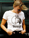 Howdy Horse Women&#39;s Tee White-Culk