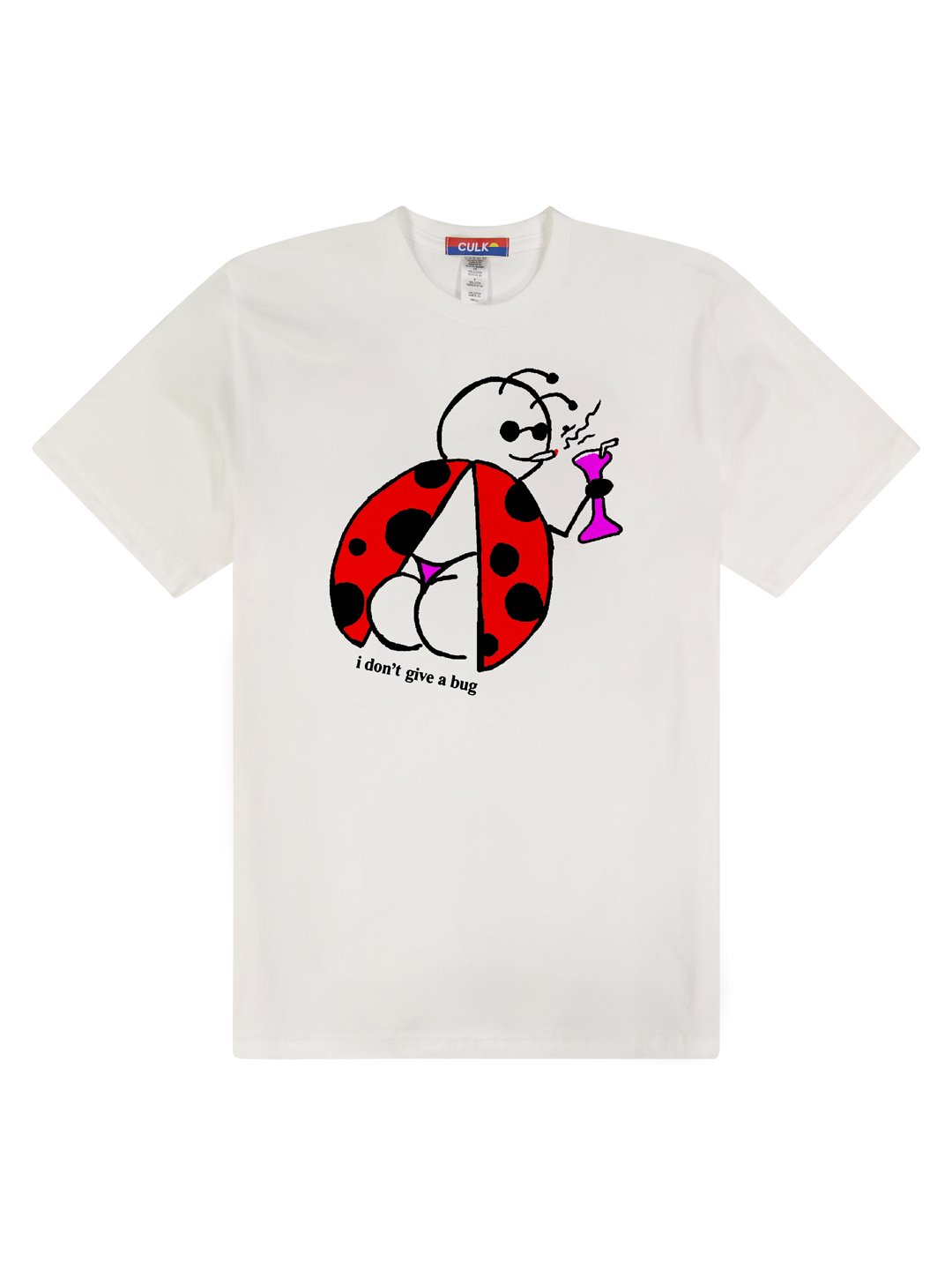 I Don't Give A Bug Tee White by Bee-Culk