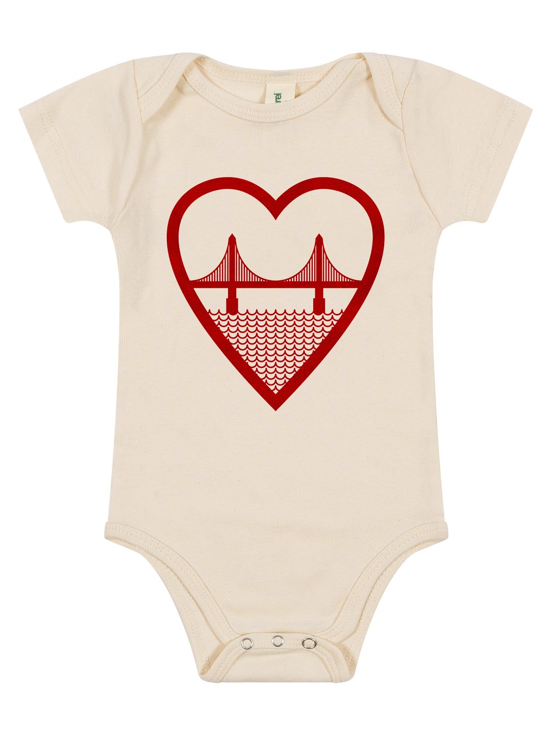 I Heart SF Baby Onesie Cream-Culk