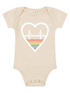 I Heart SF Rainbow Baby Onesie Natural-Culk