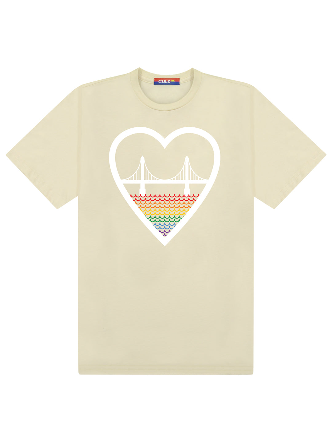 I Heart SF Rainbow Unisex Tee Natural-Culk
